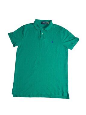 Polo Ralph Lauren Mens Kelly Green Custom Slim Fit Polo Shirt Size M Preppy